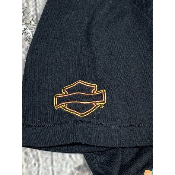 Harley Davidson Womens V Neck Graphic T Shirt Size S Lynchburg Va. Embroidered - Picture 10 of 12